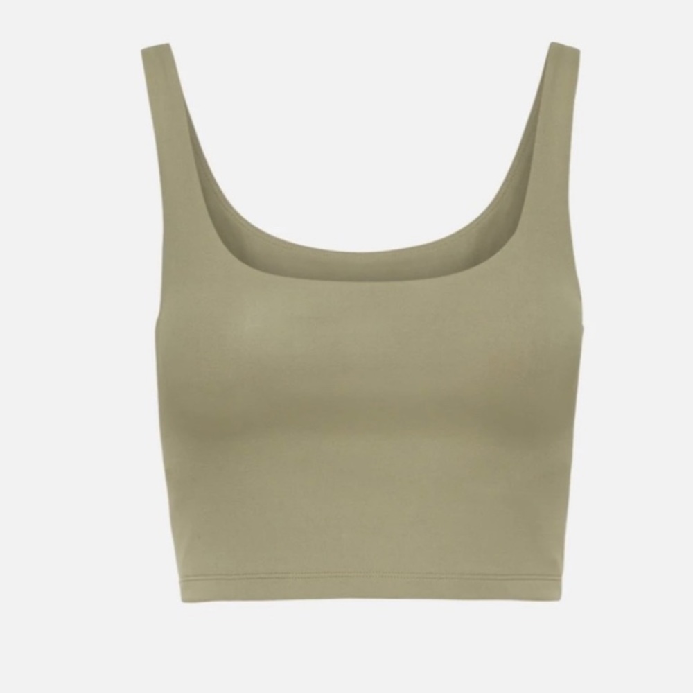 ALL ACCESS Tempo Cropped Tank in Deep Lichen, Size S
